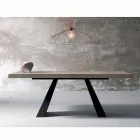Ausziehbarer Designtisch aus Eichenholz made in Italy Zerba Viadurini