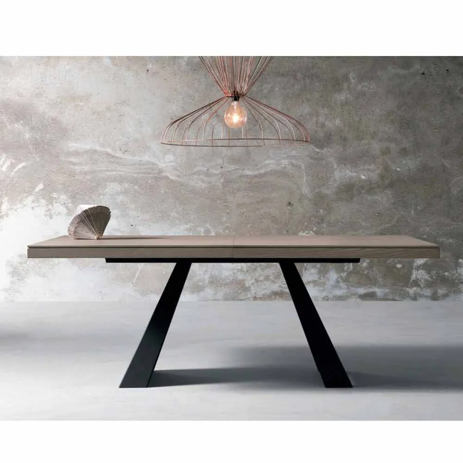 Ausziehbarer Designtisch aus Eichenholz made in Italy Zerba Viadurini