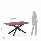 Ausziehbarer Designtisch aus MDF und Metall, Torquato Viadurini