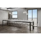 Ausziehbarer Tisch mit modernem Design aus Melaminholz - Badesi Viadurini