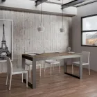 Ausziehbarer Tisch mit modernem Design aus Melaminholz - Badesi Viadurini