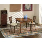 Ausziehbarer Tisch und 2 Stühle aus patiniertem Walnussholz, hergestellt in Italien – Biotite Viadurini