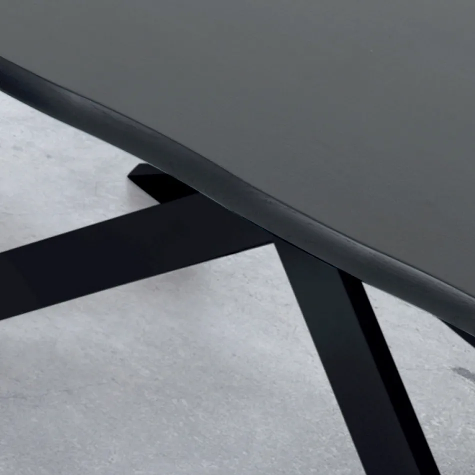 Ausziehbarer Tisch für bis zu 14 Sitzplätze aus furniertem Holz, hergestellt in Italien – Grotta Viadurini