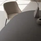 Ausziehbarer Tisch bis 180 cm rund laminiert HPL Made in Italy - Bastiano Viadurini