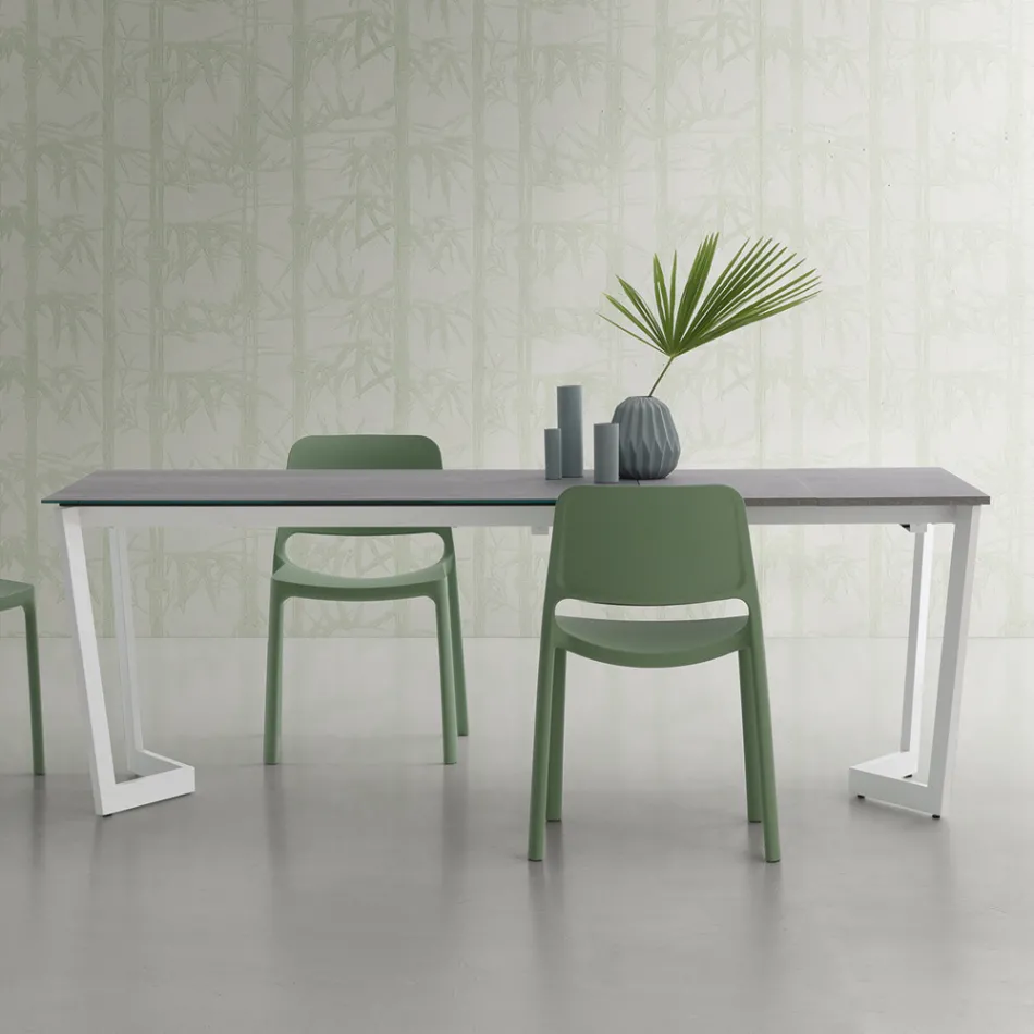 Ausziehbarer Tisch bis 238 cm mit Laminamplatte Made in Italy - Pablito Viadurini