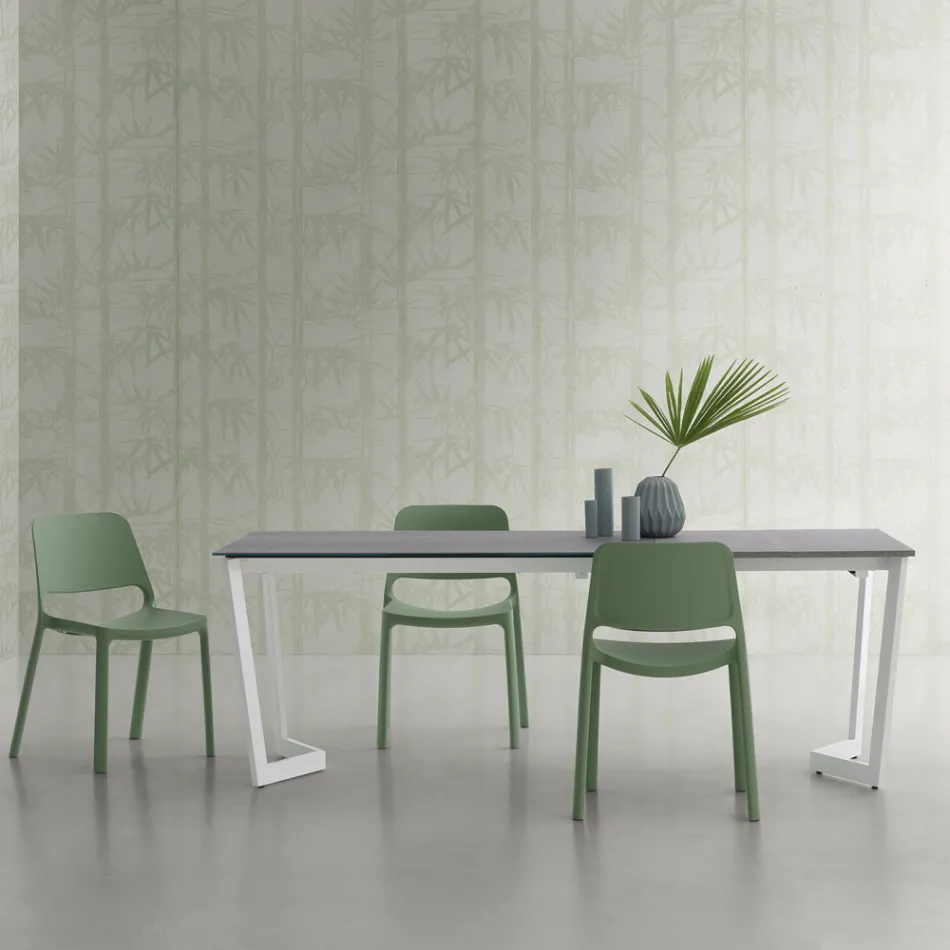 Ausziehbarer Tisch bis 238 cm mit Laminamplatte Made in Italy - Pablito Viadurini