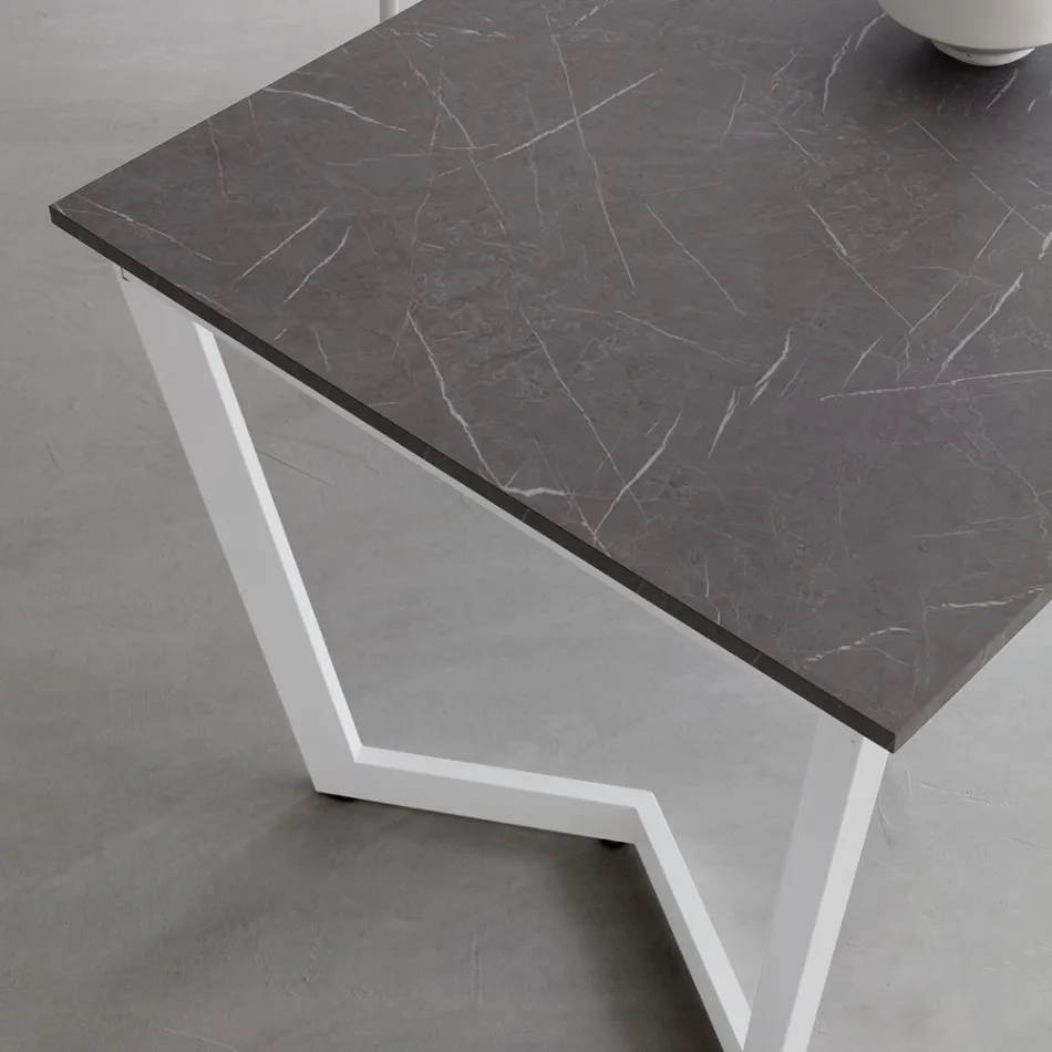 Ausziehbarer Tisch bis 238 cm aus Metall und HPL Made in Italy - Pablito Viadurini