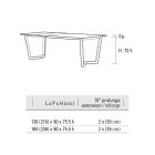 Ausziehbarer Tisch bis 238 cm Moka Metall und HPL Made in Italy - Pablito Viadurini