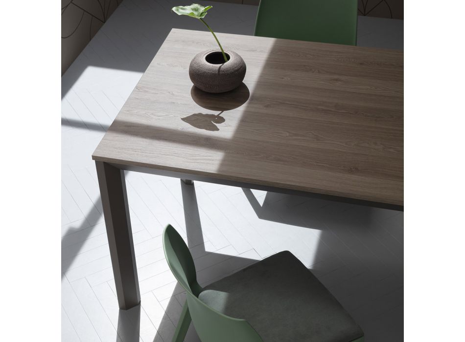 Ausziehbarer Tisch bis 240 cm Platte aus farbigem HPL Made in Italy - Filiberto Viadurini