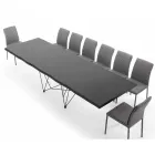 Ausziehbarer Tisch bis 300 cm aus furniertem Holz Made in Italy – Ezzellino Viadurini