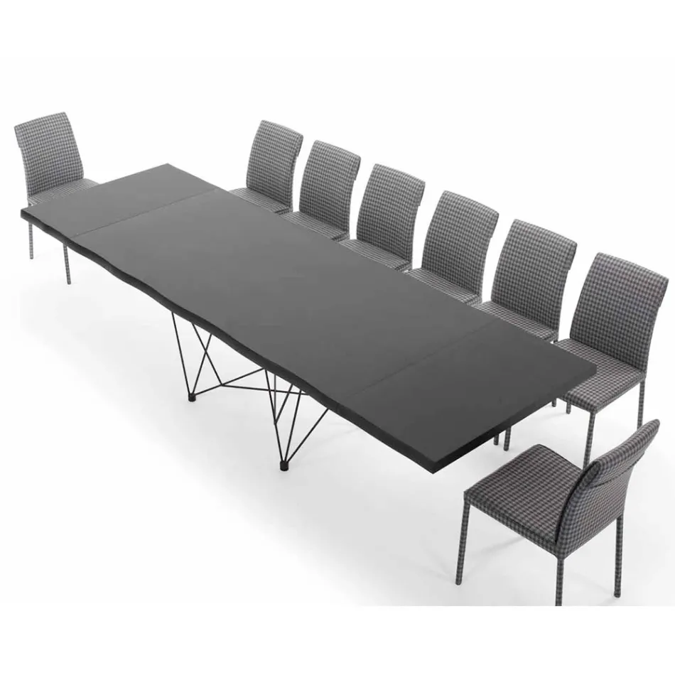 Ausziehbarer Tisch bis 300 cm aus furniertem Holz Made in Italy – Ezzellino Viadurini