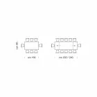 Ausziehbarer Tisch bis 300 cm aus furniertem Holz Made in Italy – Ezzellino Viadurini