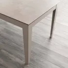 Ausziehbarer Cagliari-Tisch aus Glaskeramik und Metall bis 380 cm Viadurini