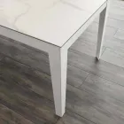 Ausziehbarer Cagliari-Tisch aus Glaskeramik und Metall bis 380 cm Viadurini