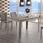Ausziehbarer Cagliari-Tisch aus Glaskeramik und Metall bis 380 cm Viadurini