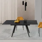 Ausziehbarer Tisch bis 180 cm in Marmoroptik aus Stein und Metall - Numa Viadurini