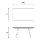 Ausziehbarer Tisch bis zu 200 cm aus gesintertem Stein mit Marmoreffekt – Ananas Viadurini