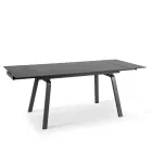 Ausziehbarer Tisch bis zu 200 cm aus gesintertem Stein mit Marmoreffekt – Ananas Viadurini
