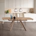 Ausziehbarer Tisch bis 210 cm aus Glas und lackiertem Metall - Naxos