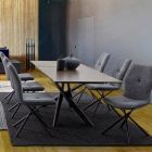 Ausziehbarer Tisch Bis zu 220 cm in Keramik und Stahl Homemotion - Brianza Viadurini