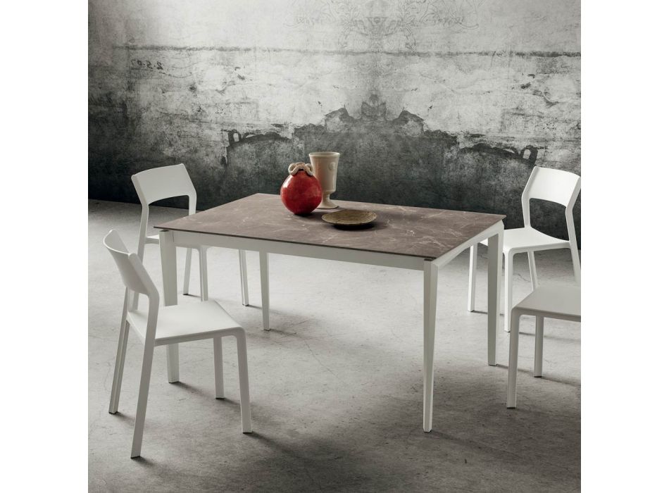 Ausziehbarer Tisch bis 240 cm mit HPL-Platte, hergestellt in Italien – fantastisch Viadurini
