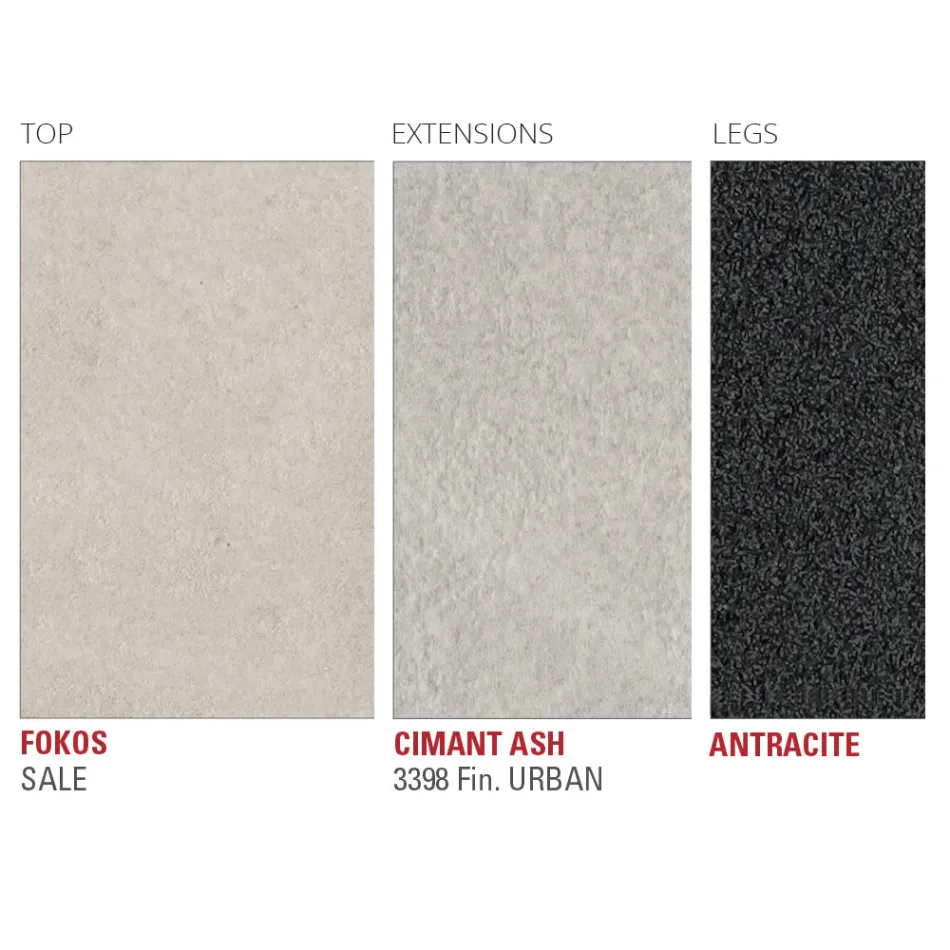 Ausziehbarer Tisch bis 240 cm mit Laminam-Platte. Hergestellt in Italien – maltesisch Viadurini