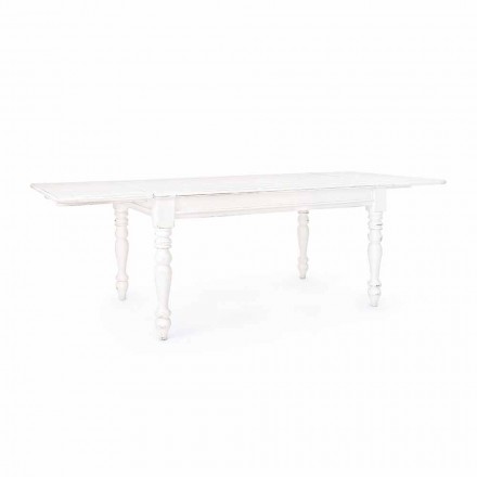 Ausziehbarer Tisch Bis zu 240 cm in Mango Wood und Mdf Homemotion - Tongo Viadurini