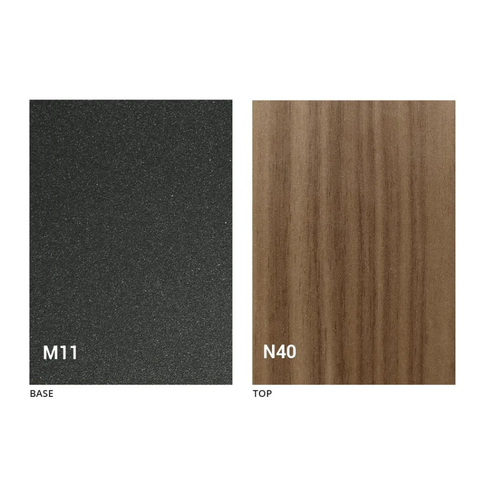 Ausziehbarer Tisch bis zu 280 cm aus Holz und Metall Made in Italy - Gallotto Viadurini