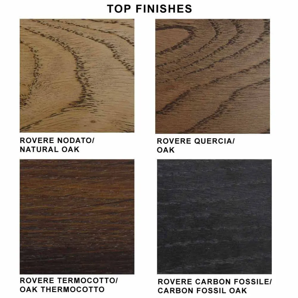 Ausziehbarer Tisch bis 280 cm aus Glas und furniertem Holz – Eugrafo Viadurini