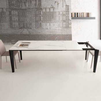 Ausziehbarer Tisch bis 290 cm aus Glaskeramik Made in Italy - Polonio