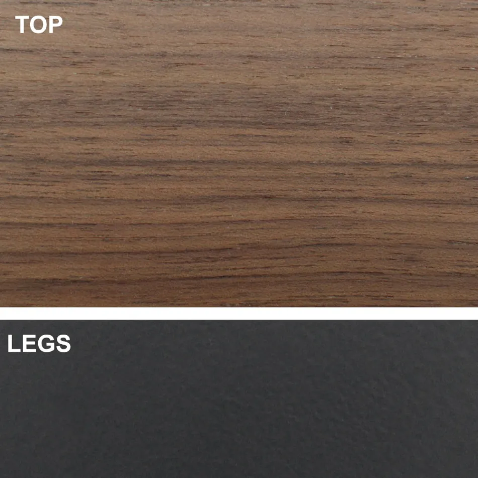 Ausziehbarer Tisch bis 300 cm mit furnierter Platte, hergestellt in Italien – Grotta Viadurini