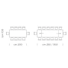 Ausziehbarer Tisch bis 300 cm mit furnierter Platte, hergestellt in Italien – Grotta Viadurini