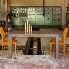 Ausziehbarer Tisch bis zu 300 cm modernes Design in Oky Melamin Viadurini