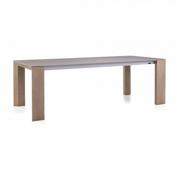 Ausziehbarer Tisch Bis zu 300 cm in Keramik- und Holzbeinen - Ipanemo