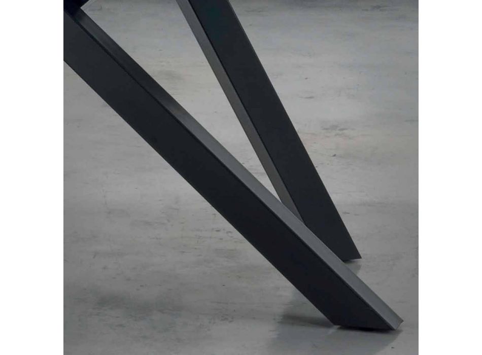 Ausziehbarer Tisch bis 300 cm aus Fenix und Stahl Made in Italy - Settimmio Viadurini