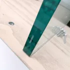 Ausziehbarer Tisch bis 300 cm aus furniertem Holz und Glas – Tear Viadurini