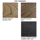 Ausziehbarer Tisch bis 300 cm aus furniertem Holz und Glas – Tear Viadurini