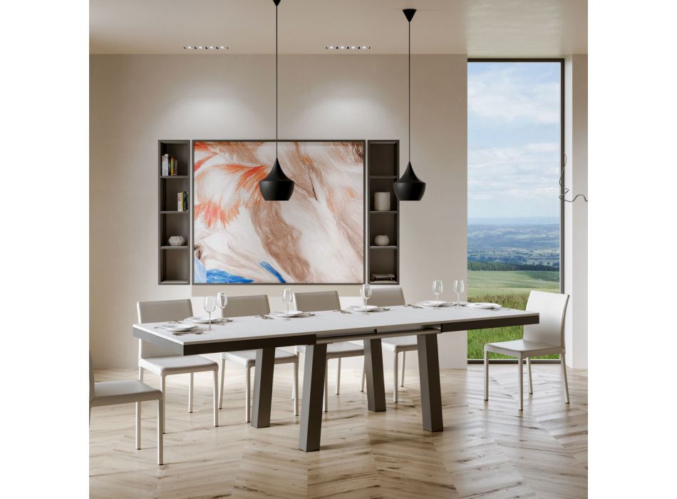 Ausziehbarer Tisch bis 4,40 m Modern Made in Italy Holz – Cedric Viadurini