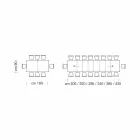 Ausziehbarer Tisch bis zu 470 cm aus Furnierholz Made in Italy – Gordito Viadurini