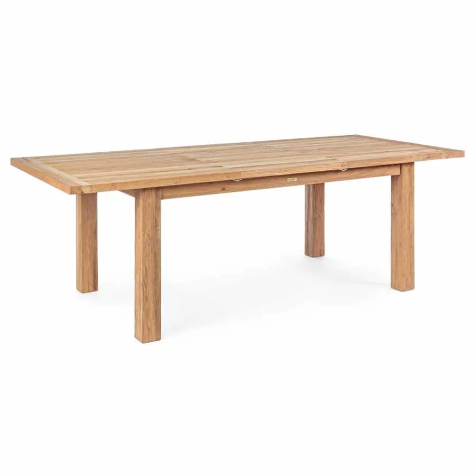 Ausziehbarer hölzerner Garten-Designtisch für 6 Personen Homemotion - Hunter Viadurini