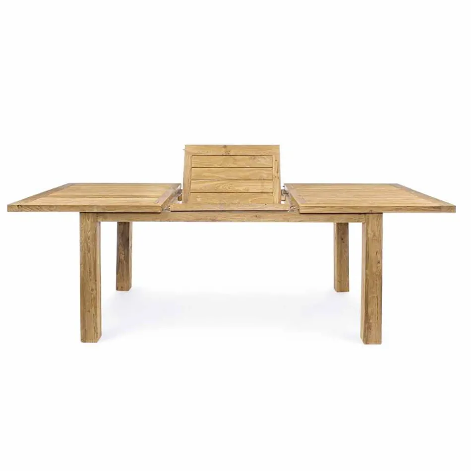 Ausziehbarer hölzerner Garten-Designtisch für 6 Personen Homemotion - Hunter Viadurini