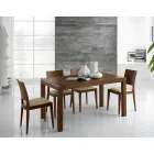 Ausziehbarer Tisch aus Eschenholz mit Seitenbändern aus Esche - Ketla Viadurini