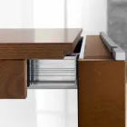 Ausziehbarer Tisch aus Eschenholz mit Seitenbändern aus Esche - Ketla Viadurini