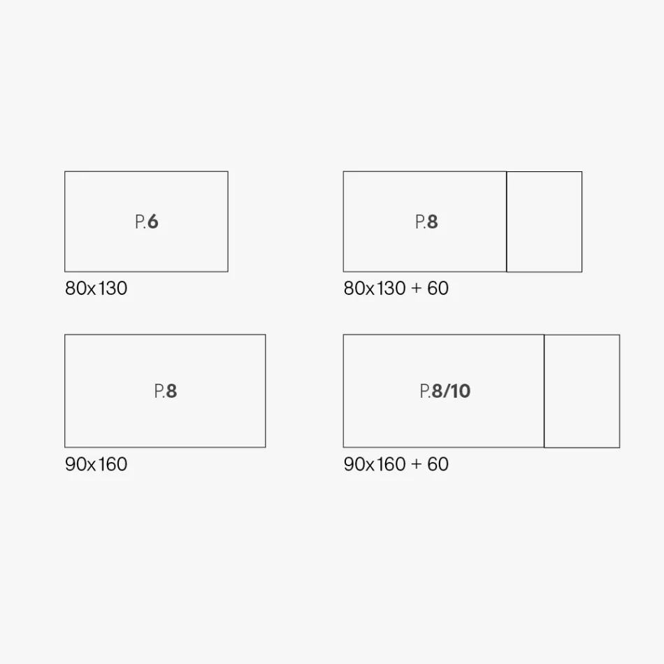 Ausziehbarer Melamintisch in verschiedenen Ausführungen Made in Italy - Lily Viadurini