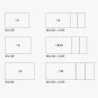 Ausziehbarer Tisch aus Glaskeramik und Metallgestell in verschiedenen Ausführungen - Ariel Viadurini