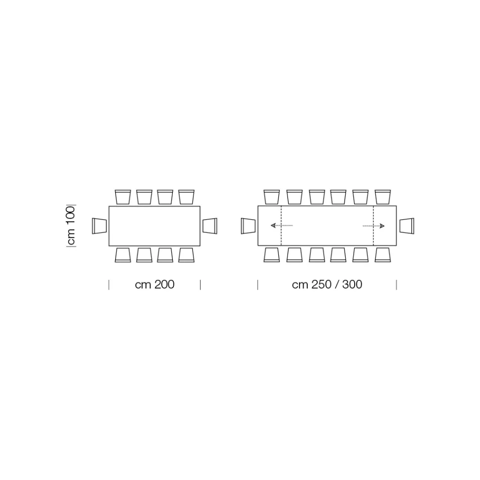 Moderner ausziehbarer Tisch mit laminierter Holzplatte, hergestellt in Italien – Settimmio Viadurini
