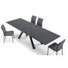 Moderner ausziehbarer Tisch mit laminierter Holzplatte, hergestellt in Italien – Settimmio Viadurini