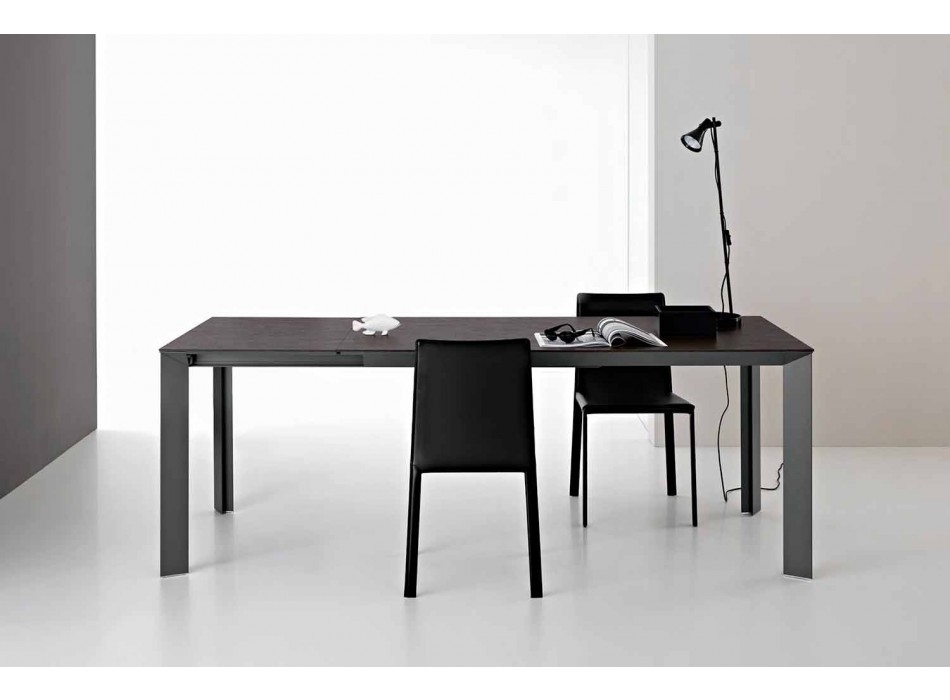 Moderner ausziehbarer Tisch mit Aluminiumstruktur - Blera