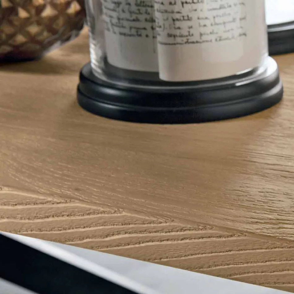 Moderner ausziehbarer Tisch aus Eichenholz Made in Italy - Oncino Viadurini