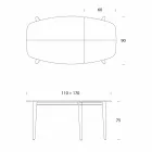 Ausziehbarer Esstisch aus furniertem Holz bis 170 cm - Nutello Viadurini